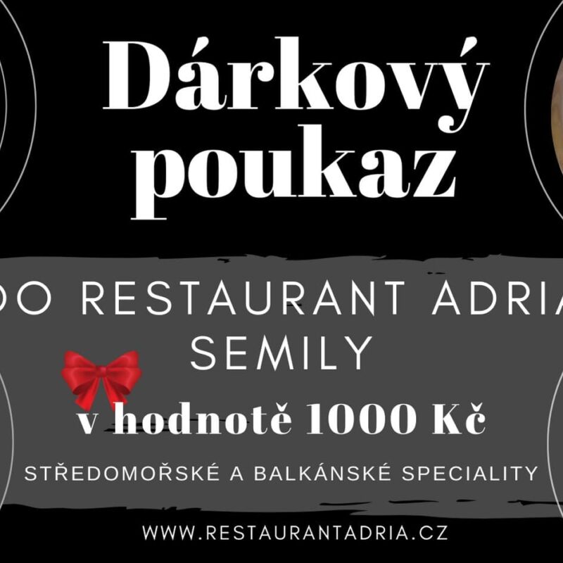 Dárkový poukaz v hodnotě 1000 Kč