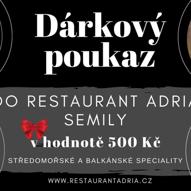 Dárkový poukaz v hodnotě 500 Kč